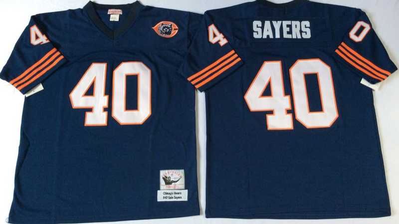 Bears 40 Gale Sayers Navy M&N Throwback Jersey->nfl m&n throwback->NFL Jersey